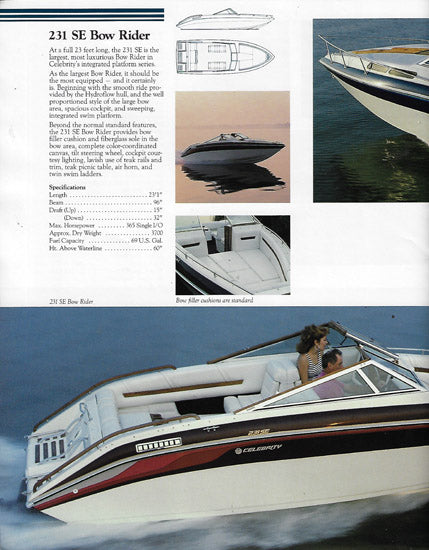 Celebrity 1989 Brochure