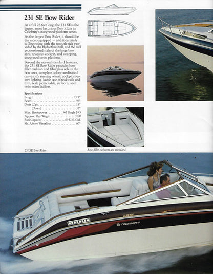 Celebrity 1989 Brochure