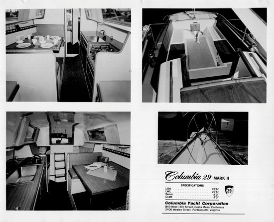 Columbia 29 Mark II Brochure Package
