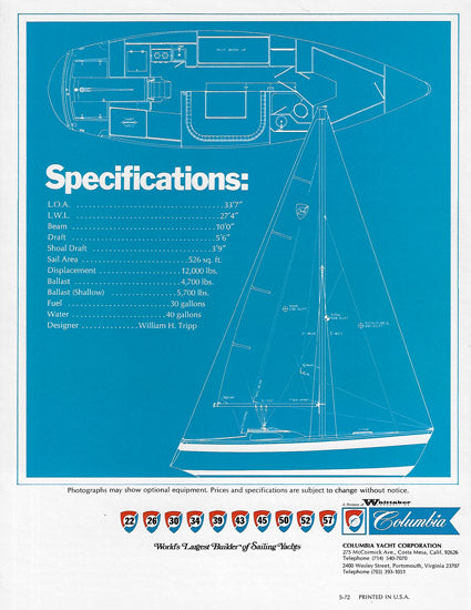 Columbia 34 Mark II Brochure