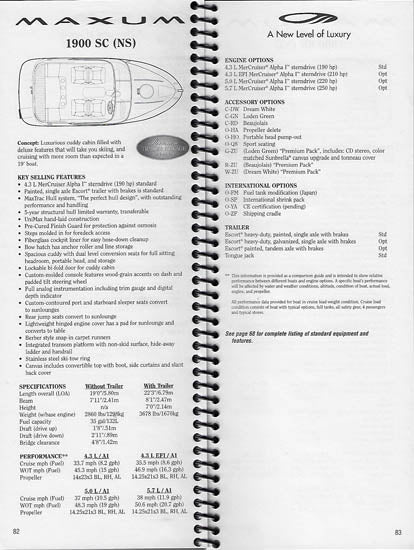 Maxum 1999 Sales Handbook
