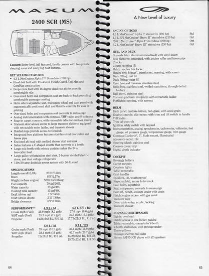 Maxum 1999 Sales Handbook