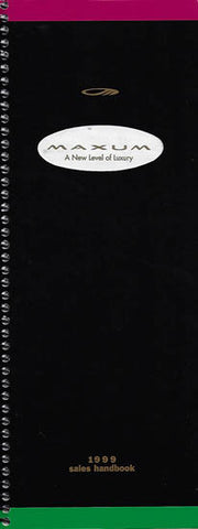 Maxum 1999 Sales Handbook