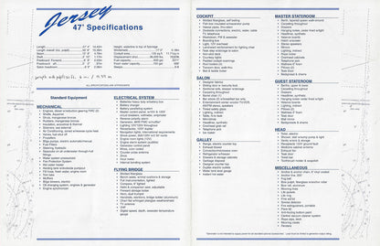 Jersey 47 Convertible Specification  Brochure