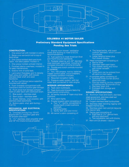 Columbia 41 Launch Brochure