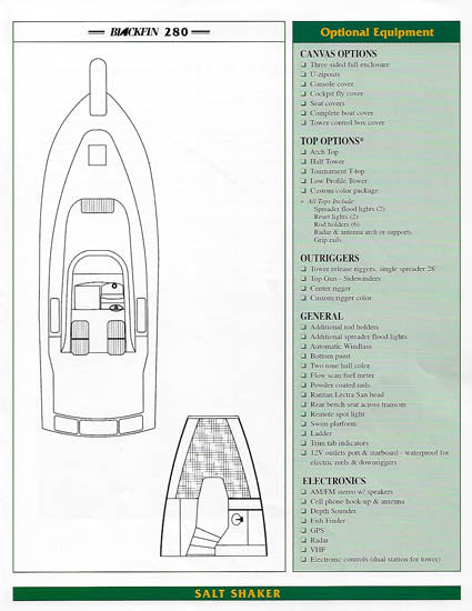 Salt Shaker Blackfin 280 Brochure