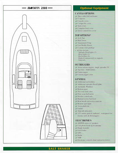 Salt Shaker Blackfin 280 Brochure