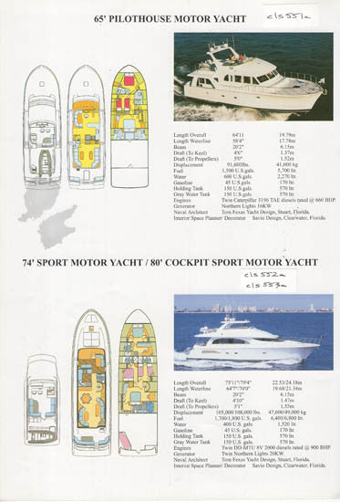 Cheoy Lee Sport Motor Yachts Brochure