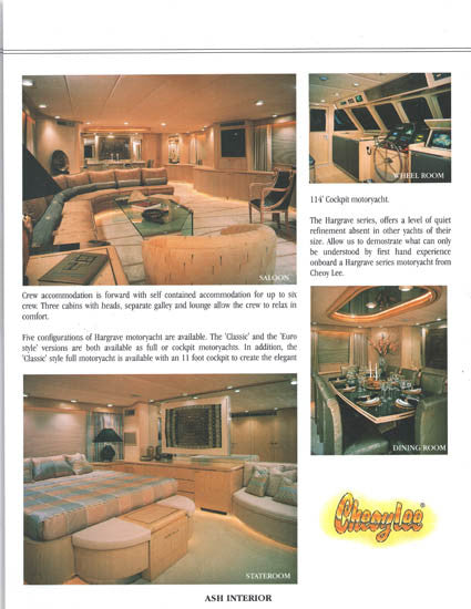 Cheoy Lee Hargrave Motor Yachts Brochure