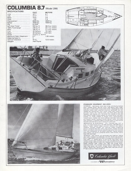 Columbia 8.7 Specification Brochure