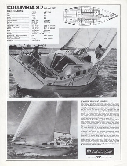 Columbia 8.7 Specification Brochure