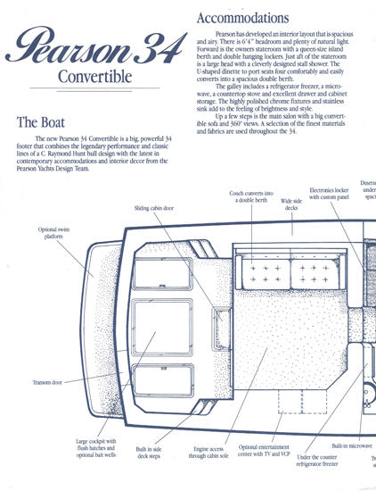 Pearson 34 Convertible Preliminary Brochure