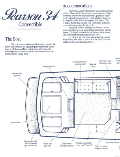Pearson 34 Convertible Preliminary Brochure