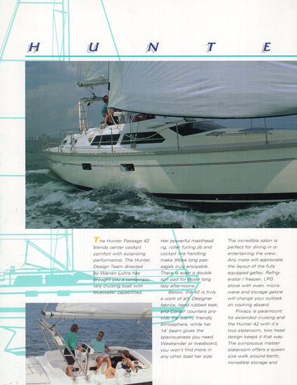 Hunter 42 Passage Brochure