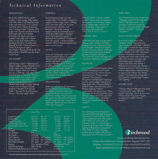 Birchwood Challenger 360 Flybridge Brochure