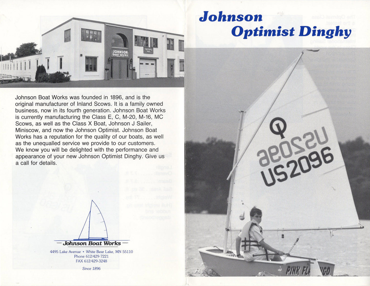 Johnson Optimist Dinghy Brochure
