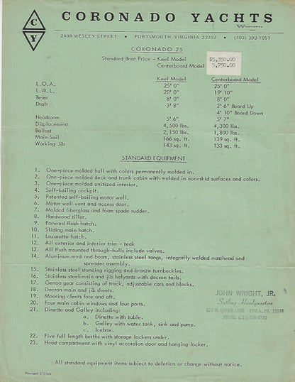 Coronado 25 Brochure