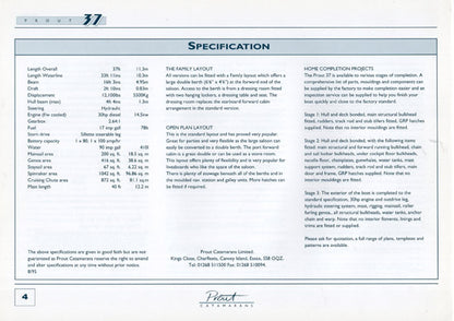 Prout 37 Specification Brochure