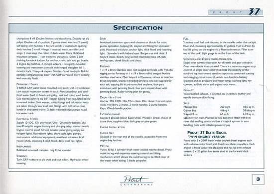 Prout 37 Specification Brochure