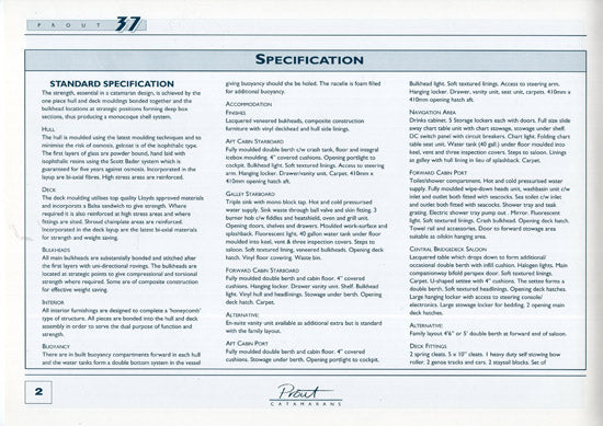 Prout 37 Specification Brochure