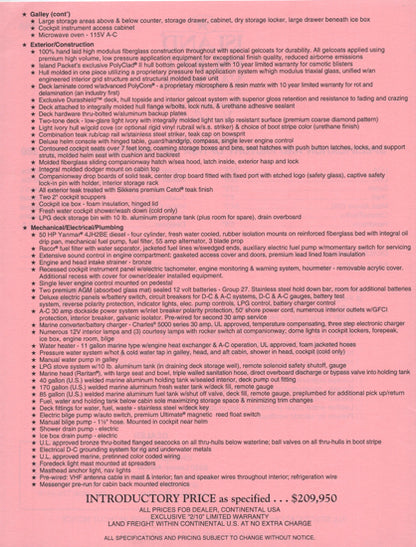 Island Packet 380 Specification Brochure