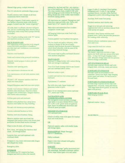 Endeavour 52 Specification Brochure