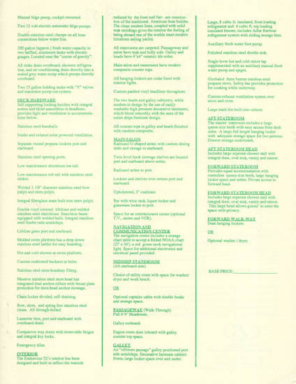 Endeavour 52 Specification Brochure