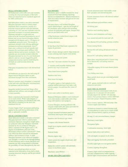 Endeavour 59 Specification Brochure