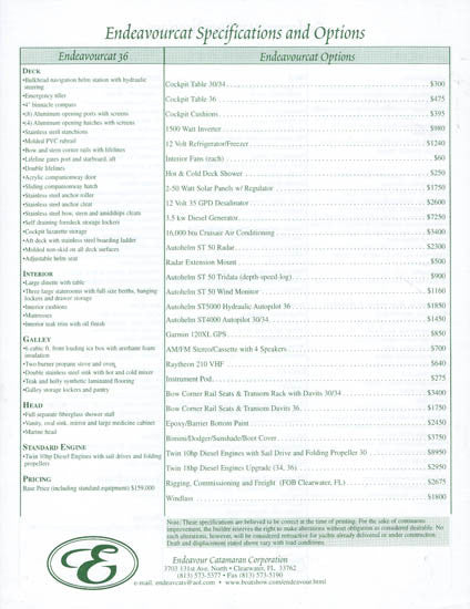 Endeavour Catamaran Brochure