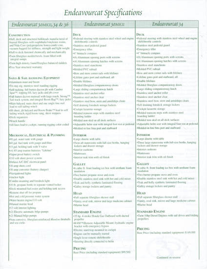 Endeavour Catamaran Brochure