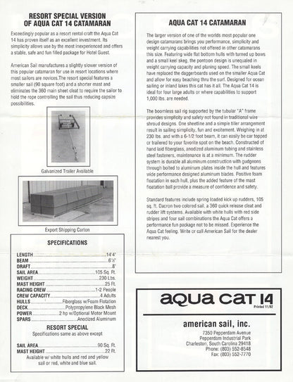 Aqua Cat 14 Brochure