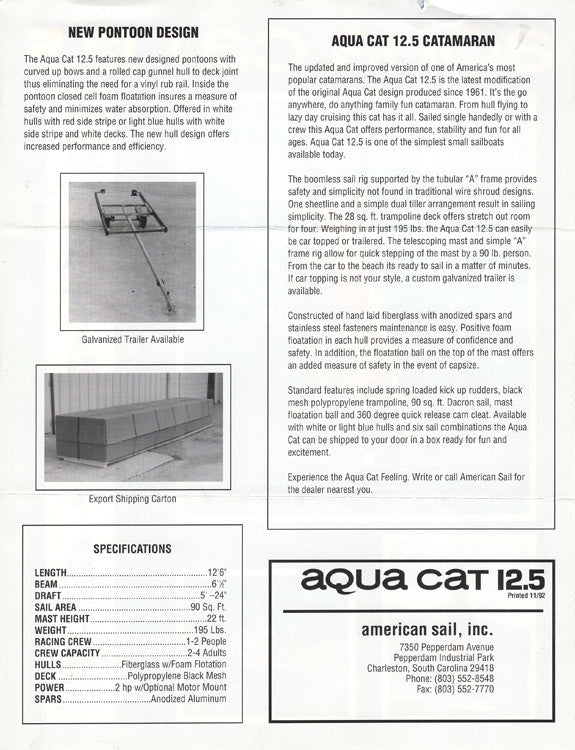 Aqua Cat 12.5 Brochure
