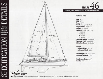 Hylas 46 Specification Brochure