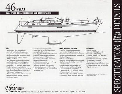 Hylas 46 Specification Brochure