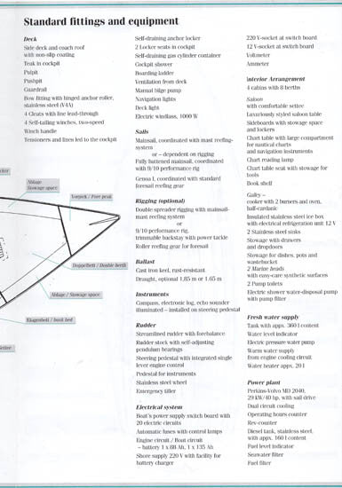 Bavaria 41 Holiday Specification Brochure
