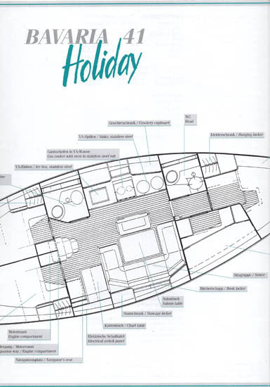 Bavaria 41 Holiday Specification Brochure