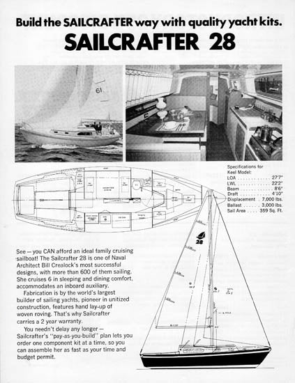 Columbia Sailcrafter 28 Brochure