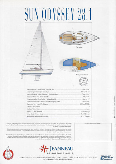 Jeanneau Sun Odyssey 28.1 Brochure
