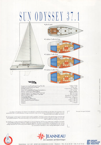 Jeanneau Sun Odyssey 37.1 Brochure