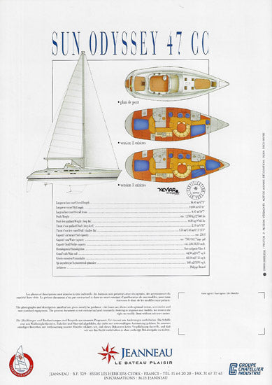 Jeanneau Sun Odyssey 47 Cockpit Central Brochure