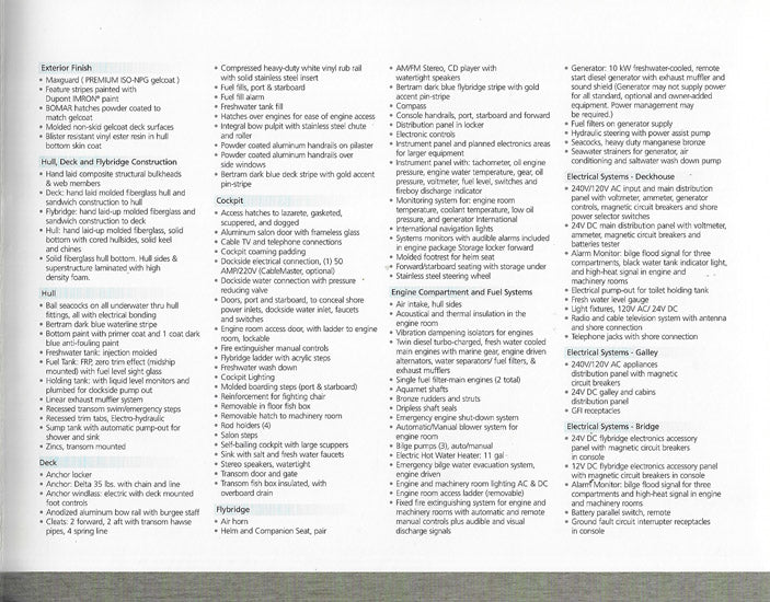 Bertram 410 Convertible Brochure