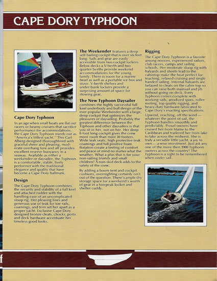 Cape Dory Typhoon & Weekender Brochure