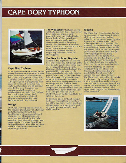Cape Dory Typhoon & Weekender Brochure