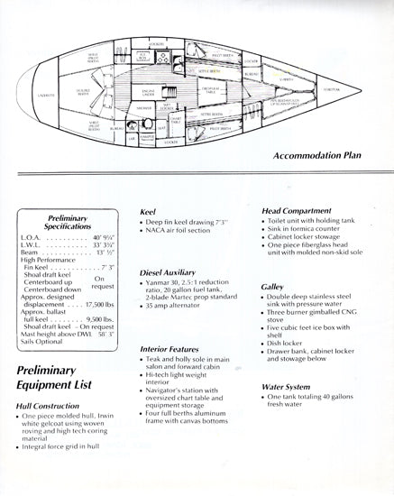 Irwin Citation 41 Brochure
