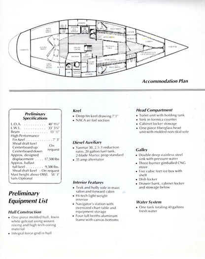 Irwin Citation 41 Brochure