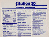 Irwin Citation 30 Specification Brochure