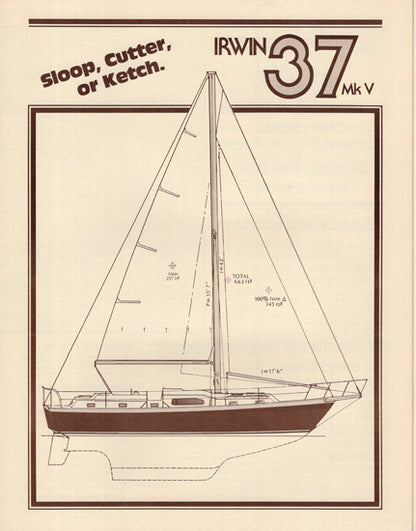 Irwin 37 Mark V Specification Brochure