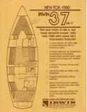 Irwin 37 Mark V Specification Brochure