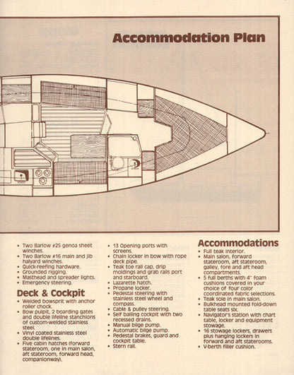 Irwin 37 Mark V Specification Brochure