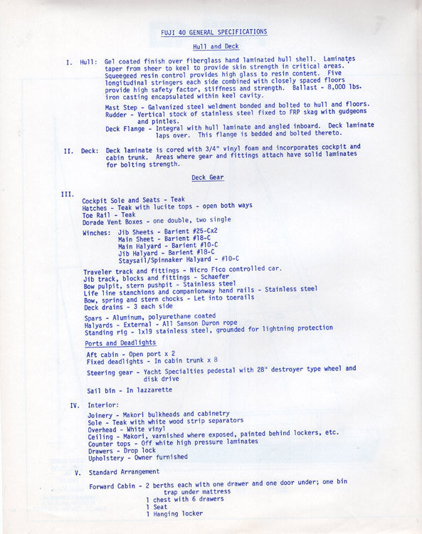 Fuji 40 Specification Brochure